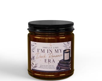 Dark Romance Candle Bernsteinglas | Soja Kerze mit schwarzem Deckel