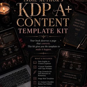 KDP Templates for Dark Romance | A+ Content Kit for Amazon Page Design