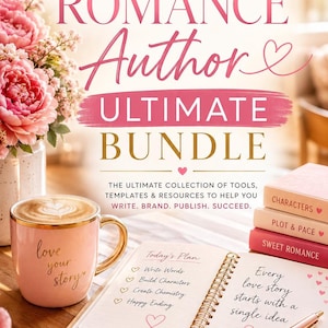 Romance Author Tools Bundle | Plot Beats, Character Bible, Dialogue Guide, Instant Download