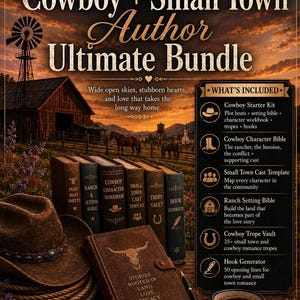 Cowboy Romance Author Bundle | Trope Vault Download and Story Outline Workbook