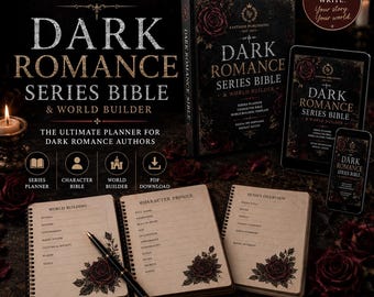 Romance Series Bible & World Builder | Dark Romance Author Planner | Book Series PDF | Character Bible | World Building Template | Download