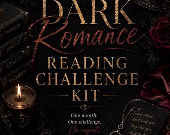 Dark Romance Reading Challenge Kit | Monatlicher Lesekalender-Tracker | BookTok Lesesprint | Druckbare PDF | Sofort Download