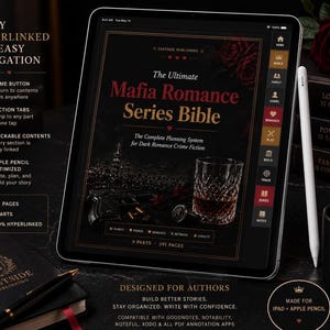Mafia Romance Series Bible | Dark Author Planner for iPad