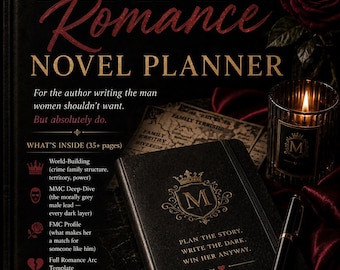 Mafia Romanze Planer | Dark Romance Autor Arbeitsbuch | Mob Boss Geschichte Gliederung PDF | moralisch grau MMC | Indie Autorenwerkzeug