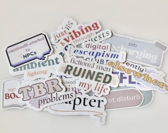 Oops Sticker Pack (5 Stickers) | Handmade Vinyl Stickers, Assorted Imperfect Designs, Mystery Bundle for Readers, Gamers & Cozy Hobby Lovers