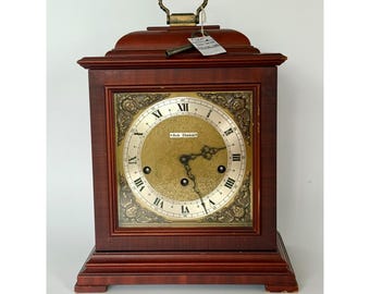 Vintage Seth Thomas Legacy 3W A400-001 8-Day Chime Mantel Clock Works w/ Key