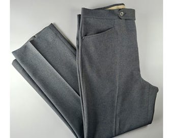 Pantalones Haggar Expando-Matic vintage para hombre, talla 36x30, color gris, corte recto.
