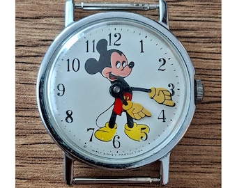 Reloj Timex Mickey Mouse vintage de 1971, Walt Disney 16010-2471, piezas de repuesto para reparación.