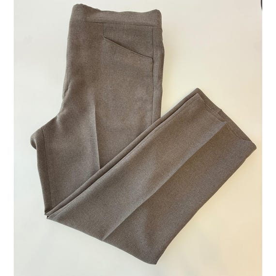 haggar brown dress pants Vintage Expandomatic Slacks 36x30 Trevira Polyester 70s our Premium Comfort Dress lounge-casual-dresses Martini | Low Back Size:XS.
