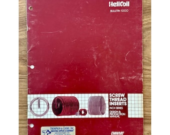 Manual de insertos roscados HeliCoil Bulletin 1000, serie en pulgadas, 1985