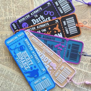 Bookish Boarding Pass Bookmark | 3D Printed Bookmarks | Reading Gift