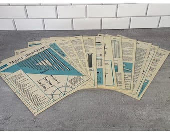Vintage Popular Mechanics Master Shop Guide 12 Card Set Workshop Reference 1976