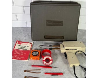 Vintage Sears Craftsman 200 Dual Heat Electric Soldering Gun Kit Case Tested