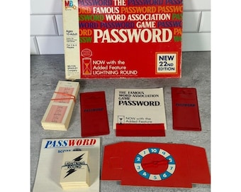 Milton Bradley Password Board Game 1982 New 22nd Edition Lightning Round Vintage