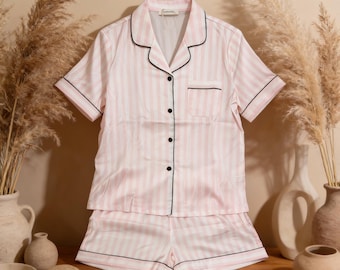 Conjunto de pijama de mujer con estampado de leopardo y ribete de encaje, talla M