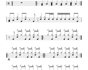 Kiss - Rock And Roll All Nite Drum Transcription PDF + MIDI