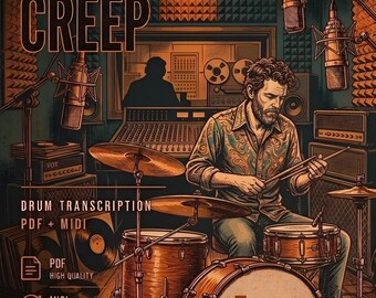 Radiohead - Creep Drum Transcription PDF + MIDI