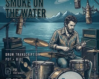 Deep Purple - Smoke On The Water Drum Transcription PDF + MIDI