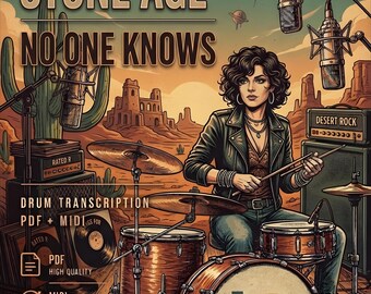 Queens Of The Stone Age - No One Knows Drum Transcription PDF + MIDI