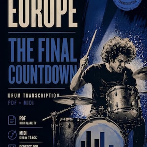 Europe - The Final Countdown ドラム譜（PDF + MIDI）