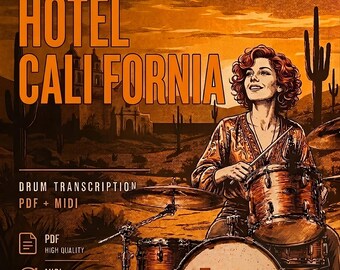 Eagles - Hotel California Drum Transcription PDF + MIDI