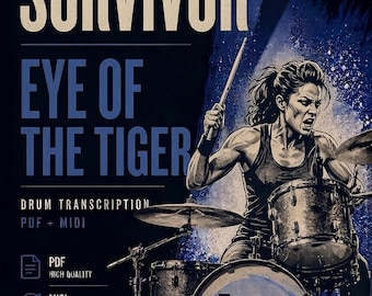 Survivor - Eye Of The Tiger Drum Transcription PDF + MIDI
