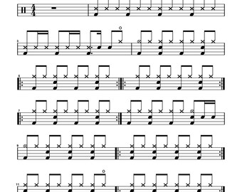 Kiss - I Was Made For Lovin' You Drum Transcription PDF + MIDI