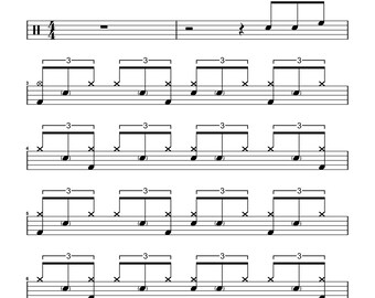 Toto - Rosanna Drum Transcription PDF + MIDI