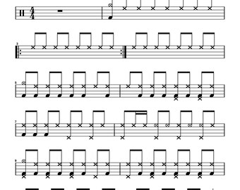The Killers - Somebody Told Me Drum Transcription PDF + MIDI