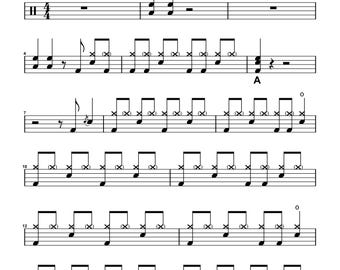 Bon Jovi - It's My Life Drum Transcription PDF + MIDI