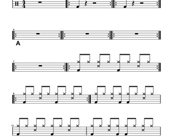 The Beatles - Now and Then Drum Transcription PDF + MIDI