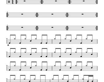 30 Seconds To Mars - From Yesterday Drum Transcription PDF + MIDI