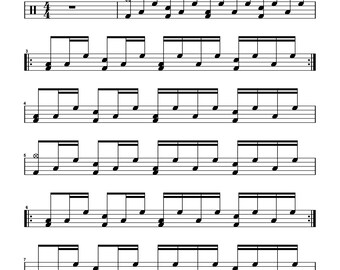 Arctic Monkeys - Brianstorm Drum Transcription PDF + MIDI