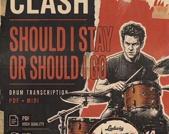 The Clash - Should I Stay Or Should I Go Drum Transcription PDF + MIDI