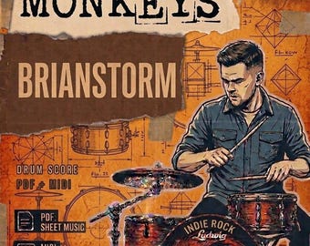 Arctic Monkeys - Brianstorm Transcripción de batería PDF + MIDI