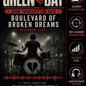 Green Day - Boulevard Of Broken Dreams Drum Transcription PDF + MIDI