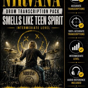 Nirvana - Smells Like Teen Spirit Trumtranskription PDF + MIDI