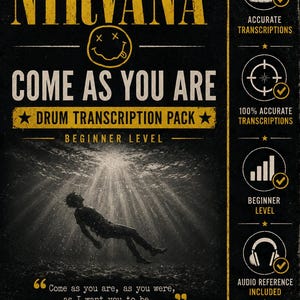Nirvana - Come As You Are Drum Transcription PDF + MIDI