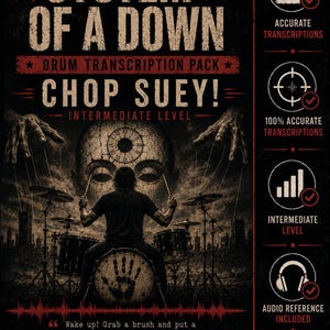 System of a Down - Chop Suey! Drumtranscriptie (PDF + MIDI)