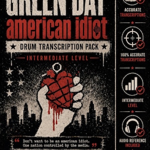 Green Day - American Idiot Drum Transcription PDF + MIDI