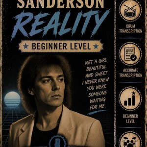 Richard Sanderson - Reality Drum Transcription PDF + MIDI
