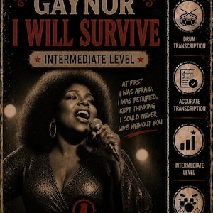 Gloria Gaynor - I Will Survive Drum Transcription PDF + MIDI