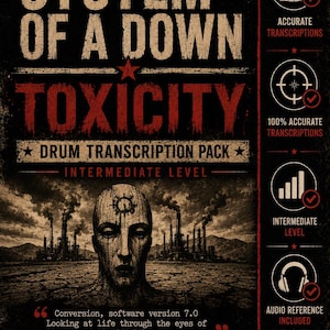 Transcripción de batería de System of a Down - Toxicity en PDF + MIDI