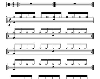Goo Goo Dolls - Iris Drum Transcription PDF + MIDI