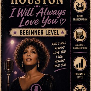 Whitney Houston - I Will Always Love You Trumtranskription PDF + MIDI