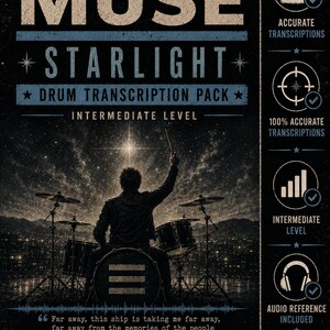 Muse - Starlight Drum Transcription PDF + MIDI