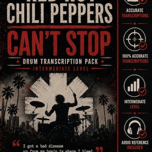 Red Hot Chili Peppers - Can't Stop Drum Transcription PDF + MIDI