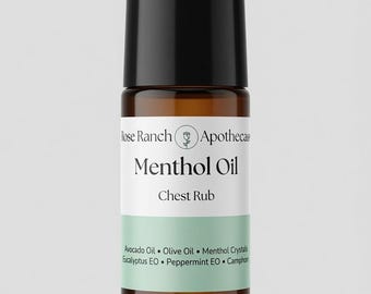Aceite de mentol con aplicador roll-on de fácil aplicación, producción en lotes pequeños.