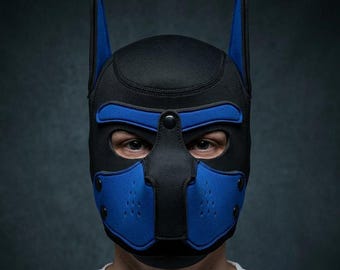Synthetic Leather Puppy Dog Cosplay Mask for Theatrical Costume Events
