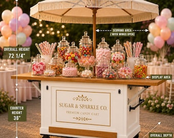 DIY Collapsible Charcuterie Cart Plans | Foldable Woodworking Project (PDF Download) Candy Cart